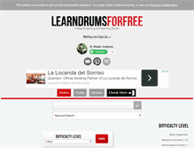 Tablet Screenshot of learndrumsforfree.com